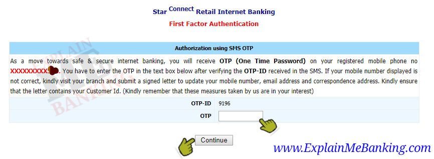 BOI Online Banking Registration Ke Liye OTP
