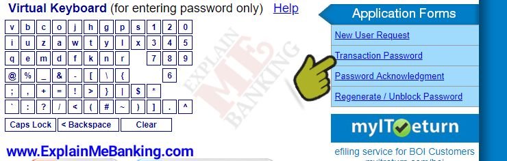 BOI Transaction Password Form Download Kaise Kare ?