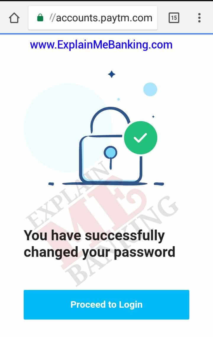 Paytm Ka Password Change Successful