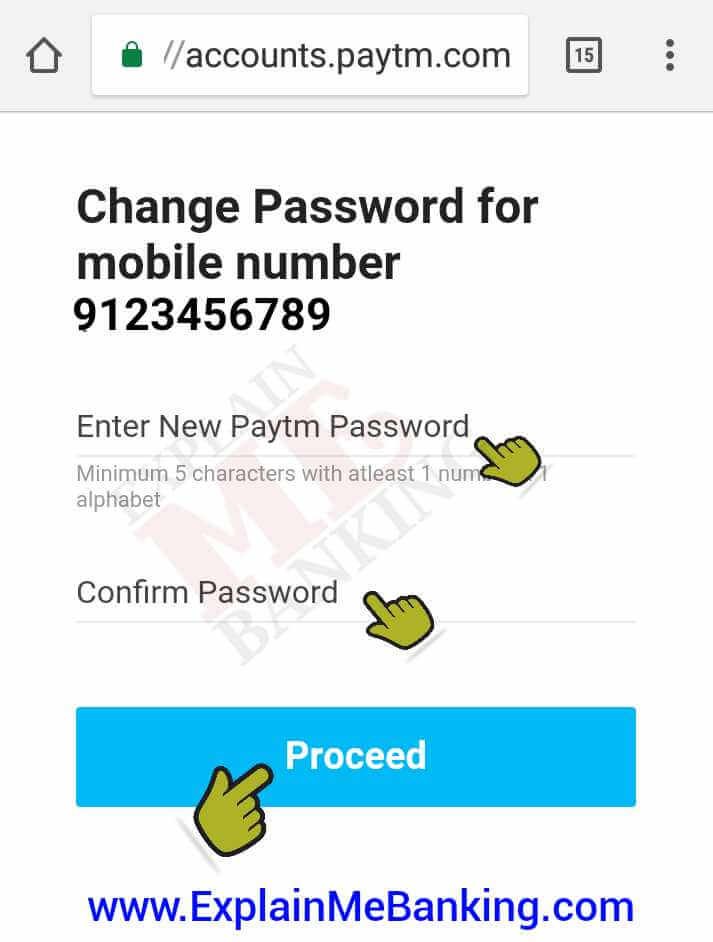 Paytm Password Change