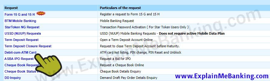 BOI Internet Banking Debit ATM Card Option