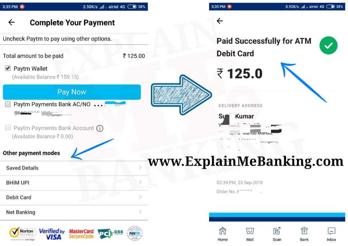 Paytm Payment Bank Online Payment