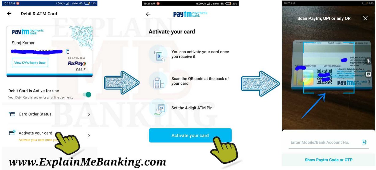 Paytm ATM Card Activation
