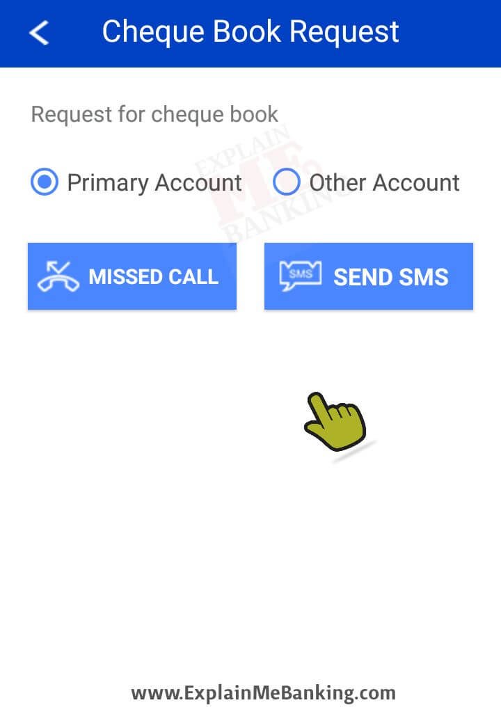 HDFC Bank Cheque Book Request