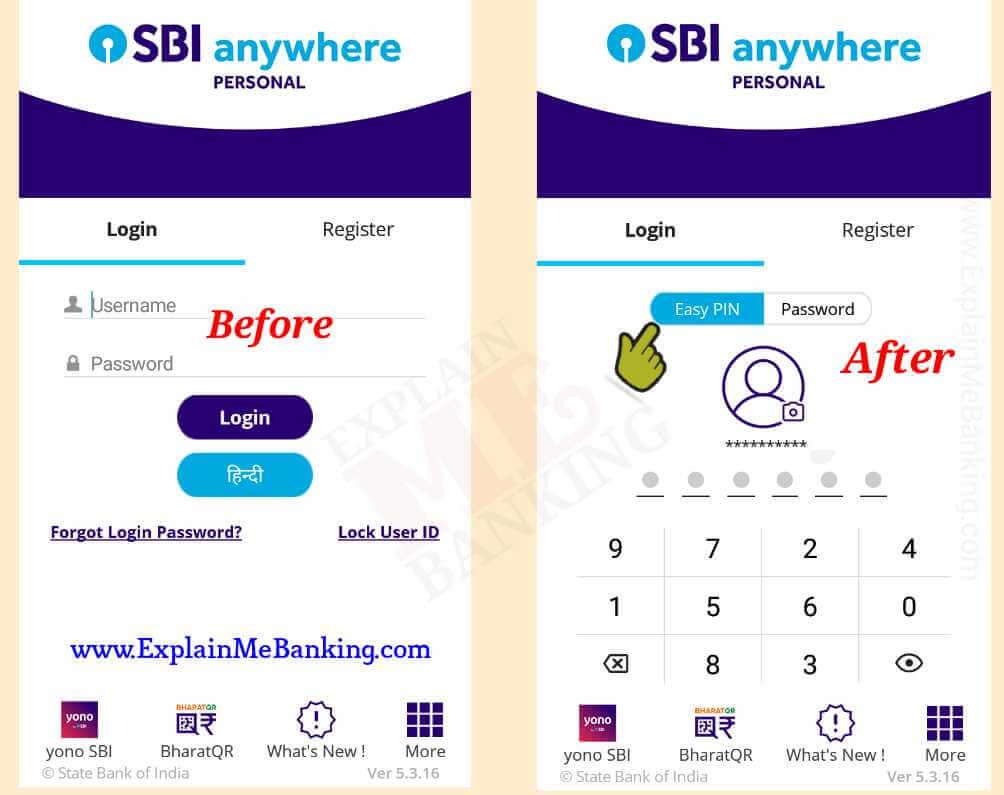 Login With SBI Easy PIN