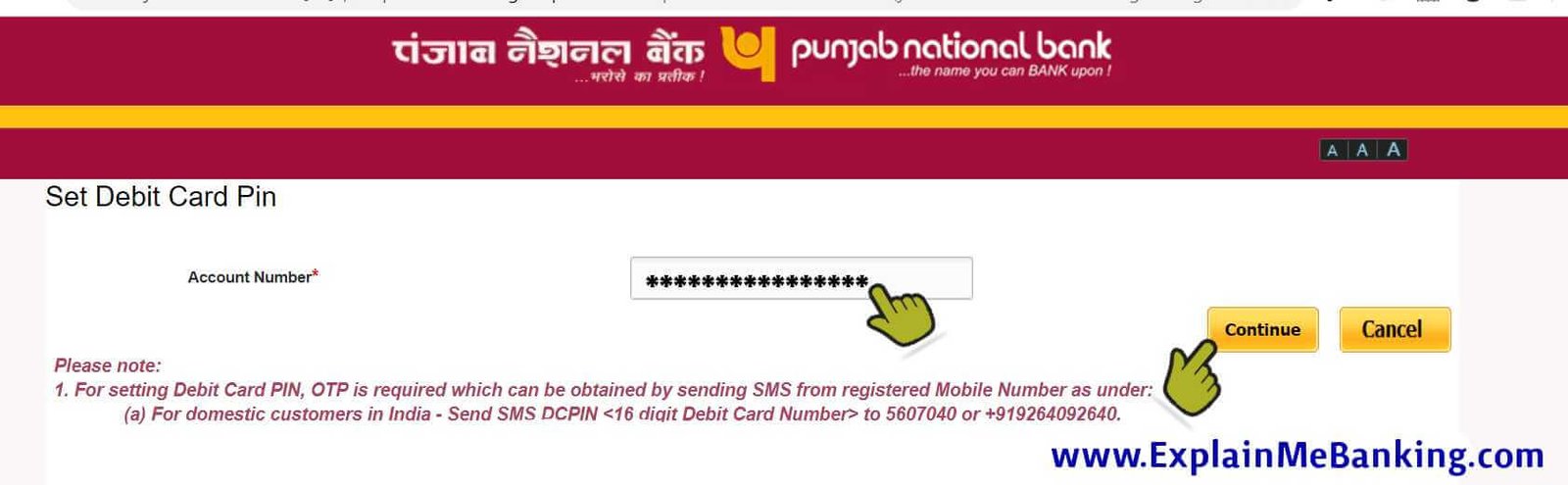 PNB Account Number