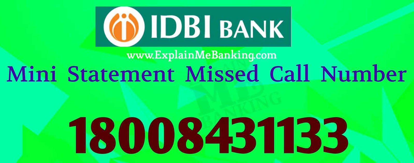 IDBI Mini Statement Missed Call Number