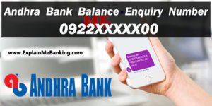 Andhra Bank Account Balance Enquiry Number