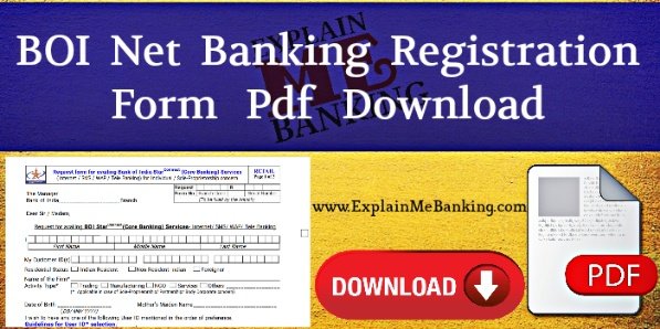 BOI Net Banking Form PDF Download (Bank Of India Internet Banking Form Pdf)