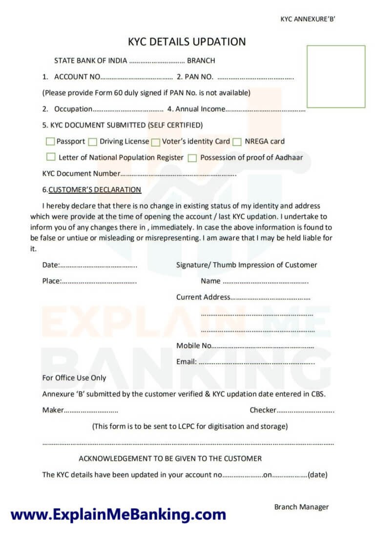 state bank of india kyc check online